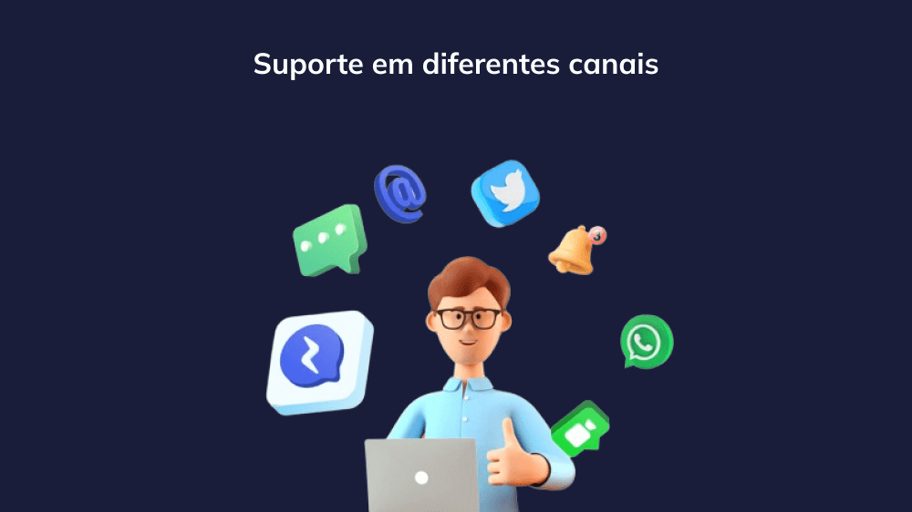 Uma representação visual dos princípios de suporte ao cliente, enfatizando a assistência e a comunicação com os clientes