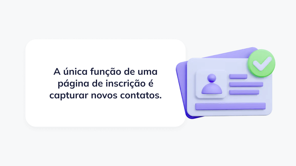 Uma representação visual de uma página de registro, destacando sua finalidade e design amigável para facilitar a inscrição.