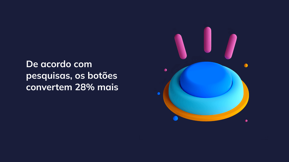 Uma Ilustração que descreve a importância de usar um botão CTA em vez de um link padrão para maior envolvimento do usuário