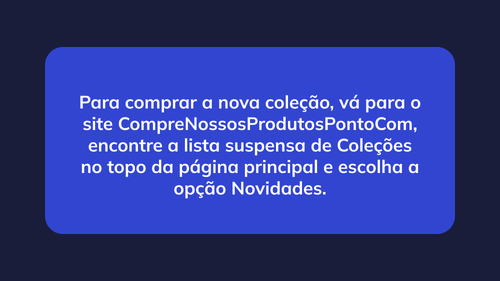 Um exemplo de e-mail apresentando conteúdo sem uma chamada para ação