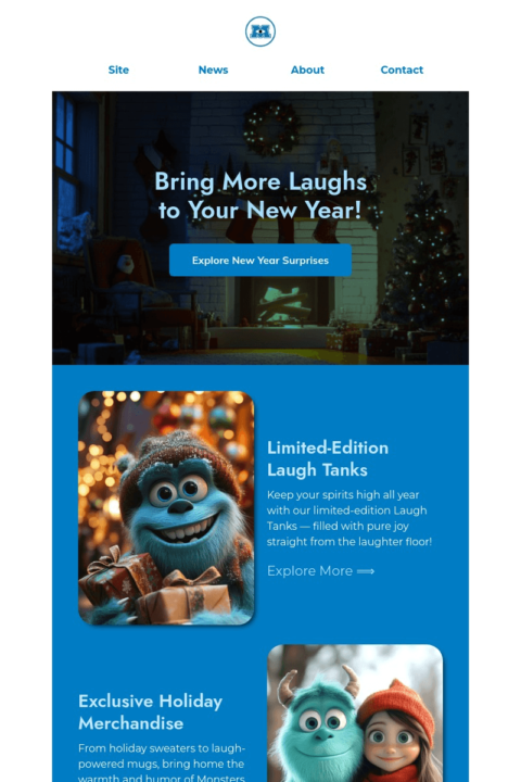 Selzy's email template for New Year