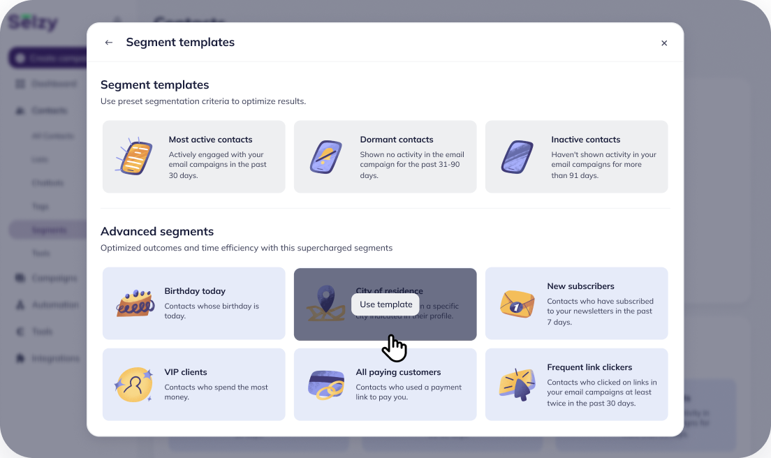 Segmentation features