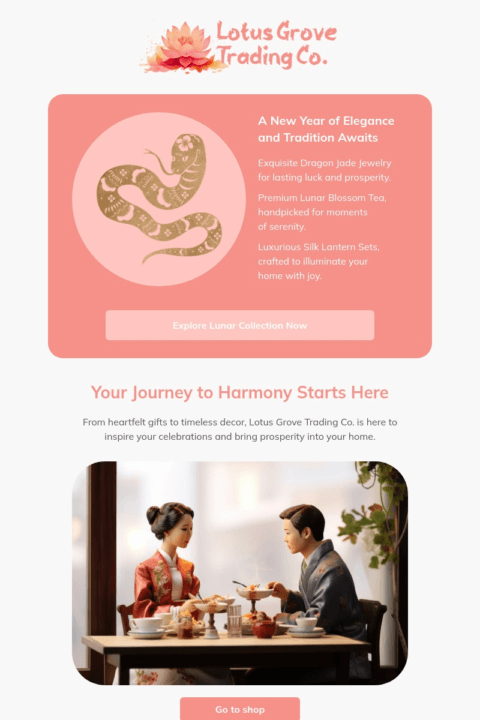 Email template for Chinese New Year