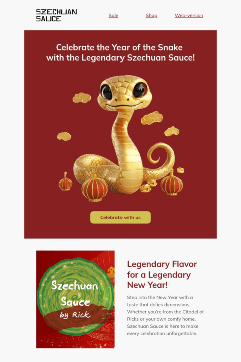 Chinese New Year email template