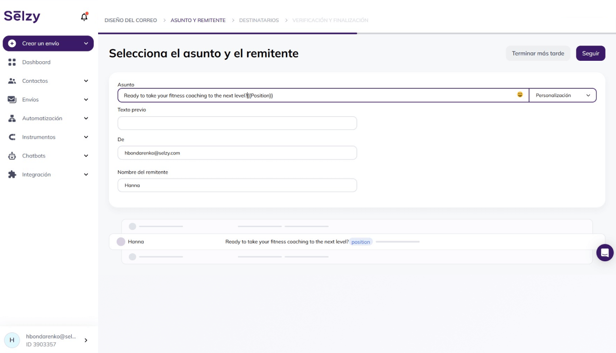 Envíe emails desencadenados
