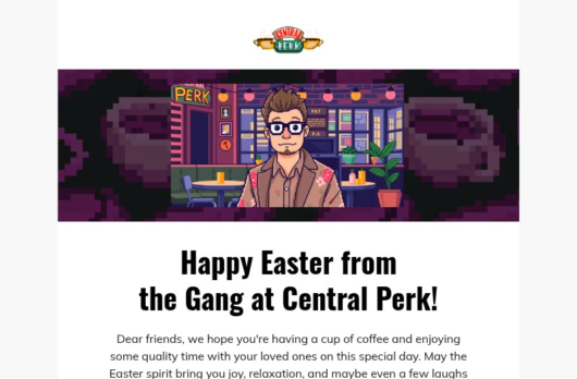 Happy Easter email template for desktop