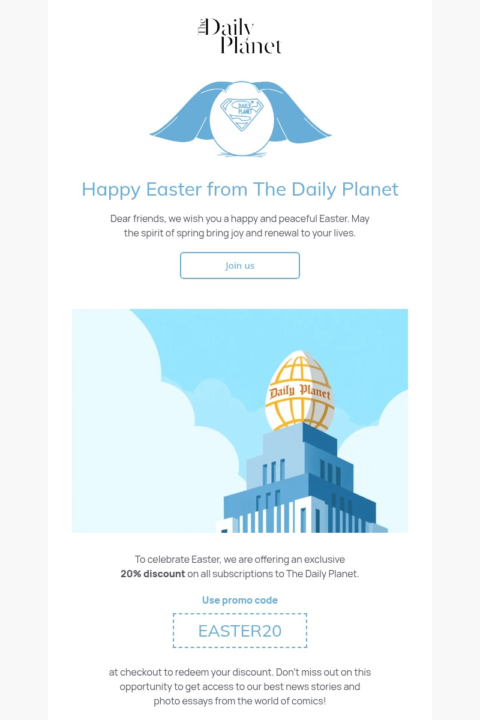 Happy Easter email template