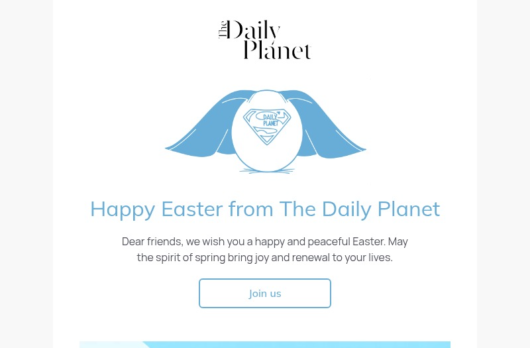 Daily Planet email template for desktop