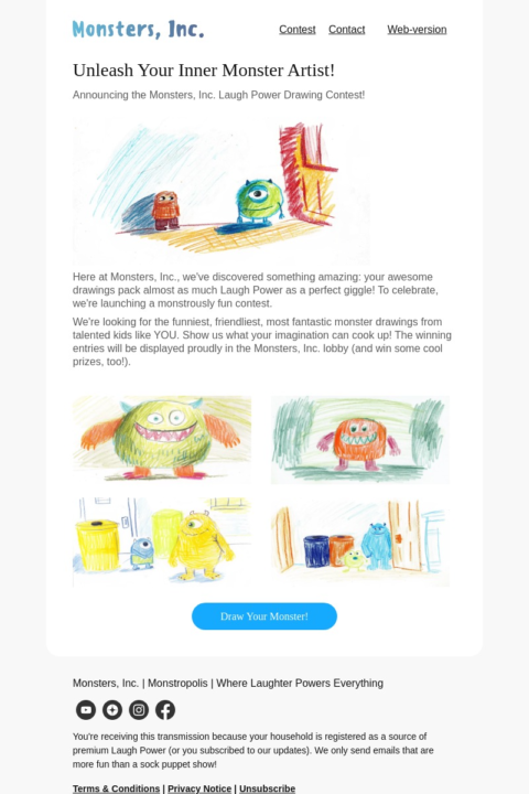 Email drawing template