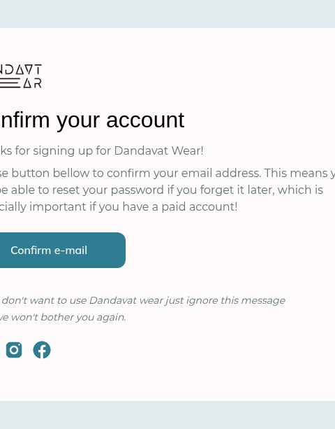 Transactional email template