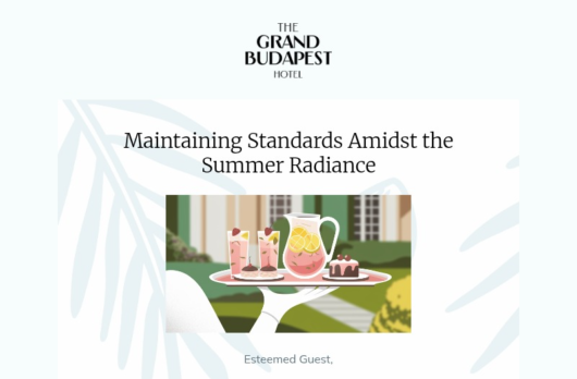 Summer email template for desktop