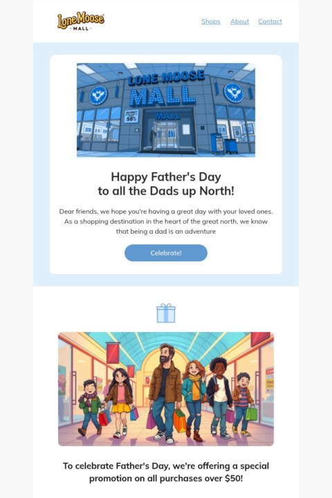 Father's Day email template
