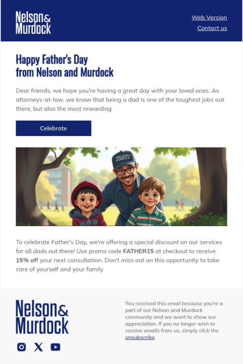 Father's Day email template