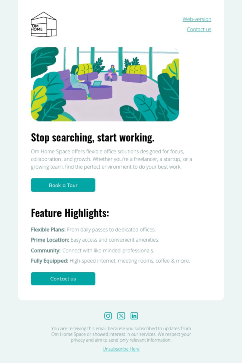 Office email template