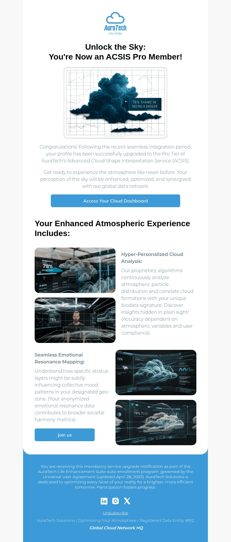Prank email template for desktop