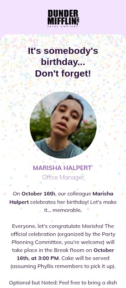 Birthday Reminder email template for mobile