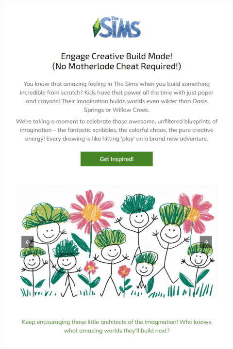 Email drawing template