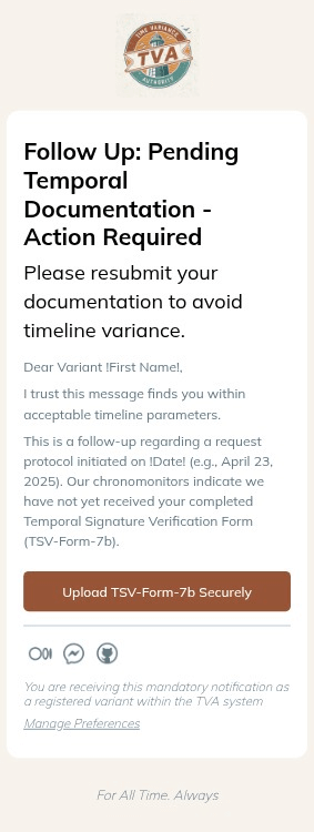 Follow-Up Request email template for mobile