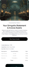 Bank Statement email template for mobile