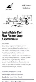 Invoice email template for mobile