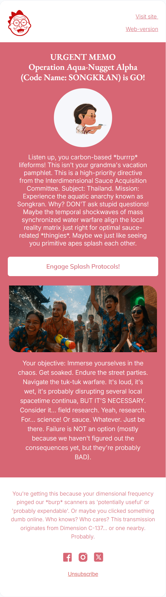 Thailand email template for mobile