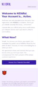 Thank You email template for mobile