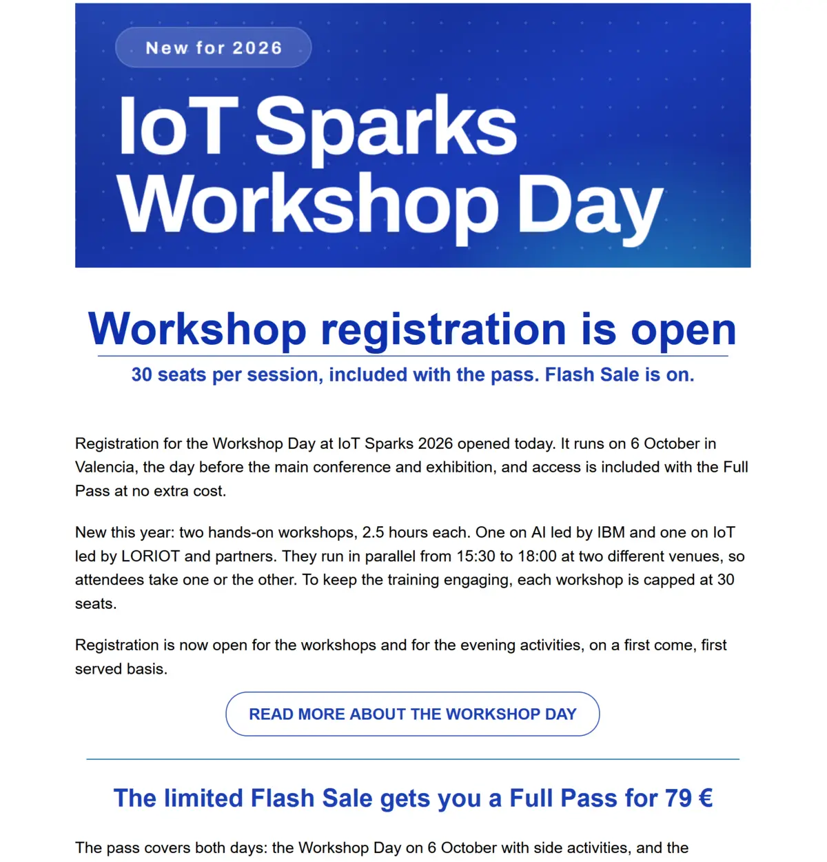 LORIOT IoT Sparks email campaign sent with Selzy